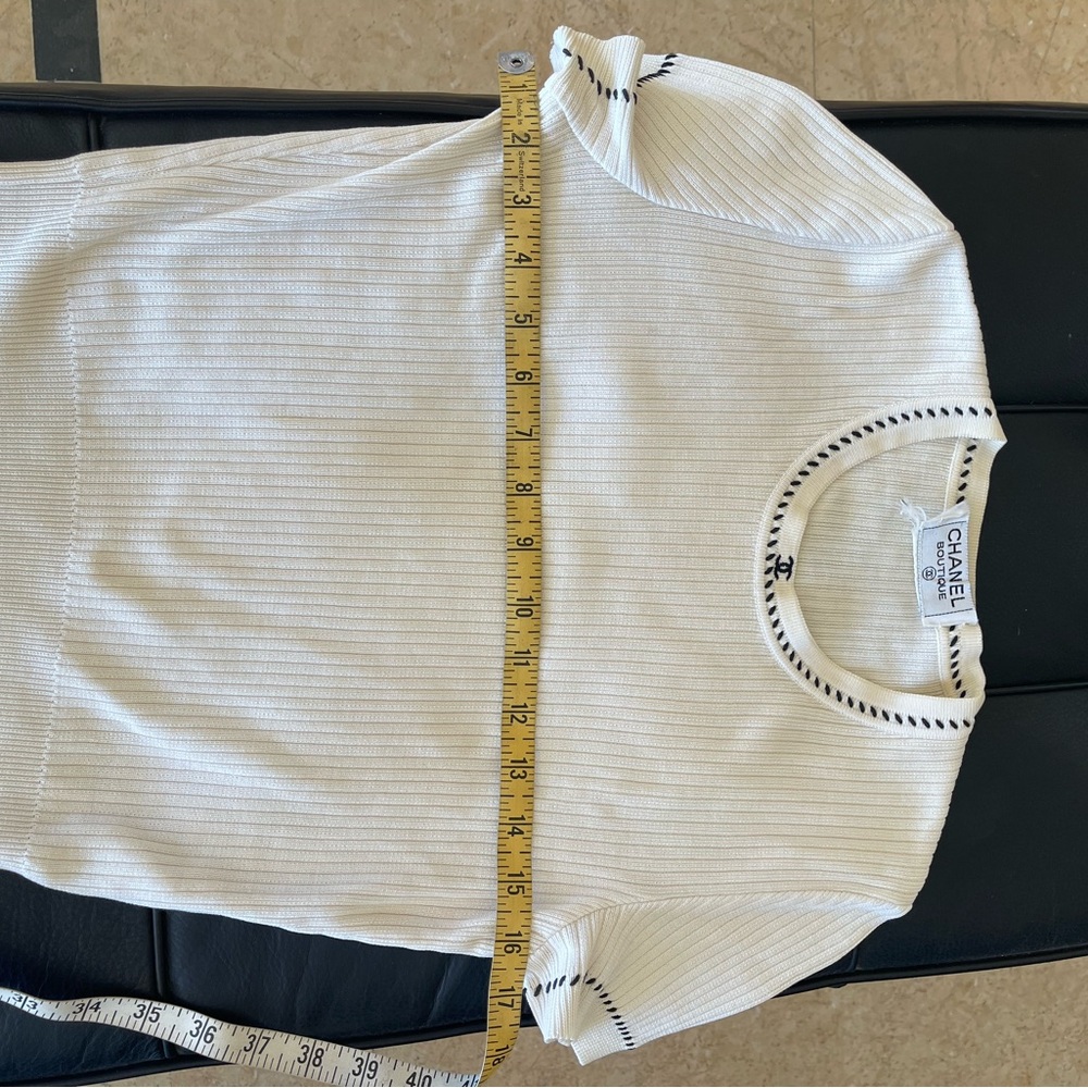 Chanel White Knit Top - Picture 4 of 9